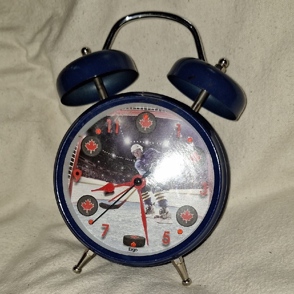Ergobaby Navy Hockey Player Wall Clock